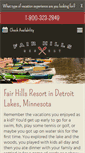 Mobile Screenshot of fairhillsresort.com